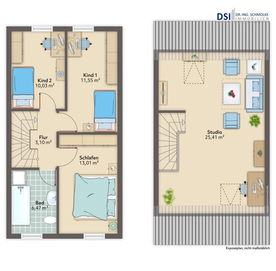 1. Obergeschoss + 2. Obergeschoss Reihenhaus H�rth