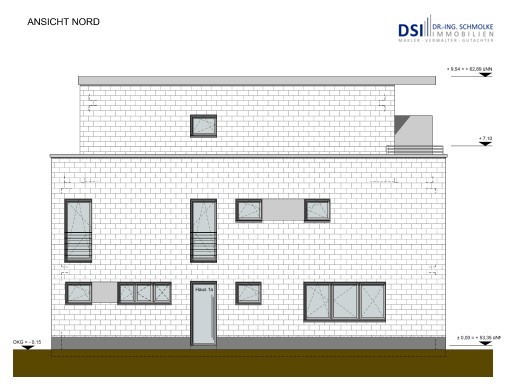 Ansicht Nord Maisonettewohnung K�ln / Wahn
