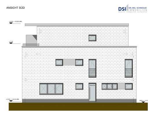 Ansicht S�d Maisonettewohnung K�ln / Wahn