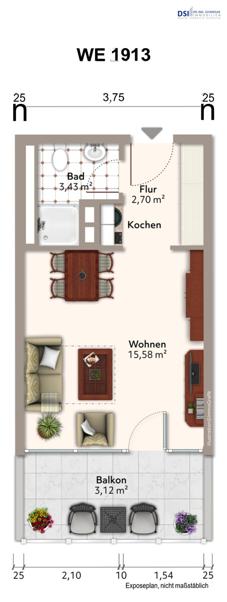 Grundriss Etagenwohnung K�ln