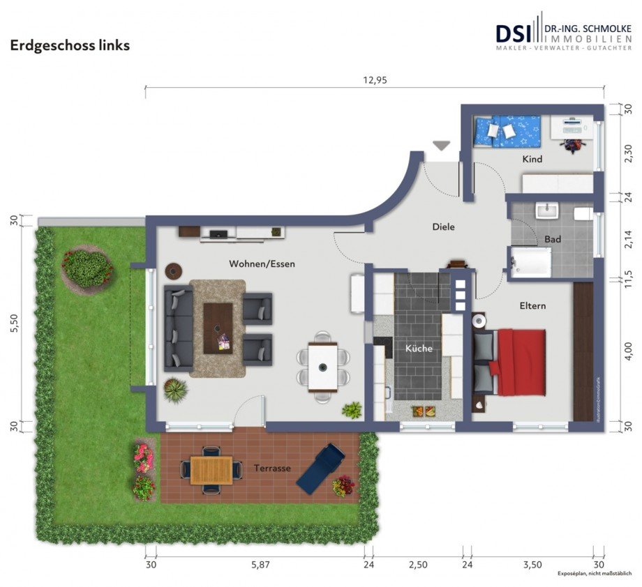 Grundriss Erdgeschosswohnung K�ln