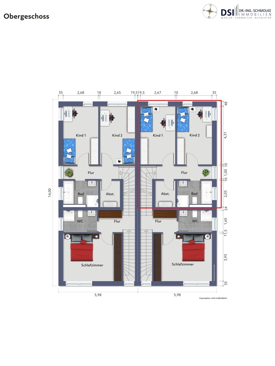 Obergeschoss rechts Maisonettewohnung K�ln / Wahn