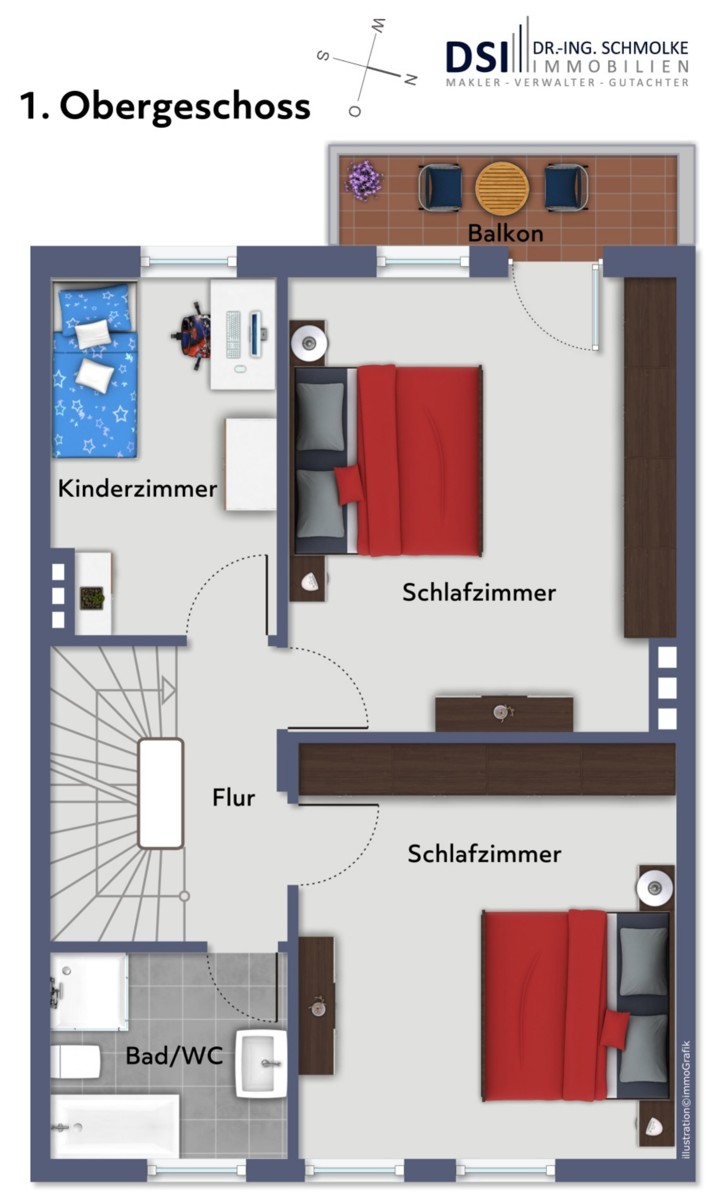 1. Obergeschoss Einfamilienhaus K�ln