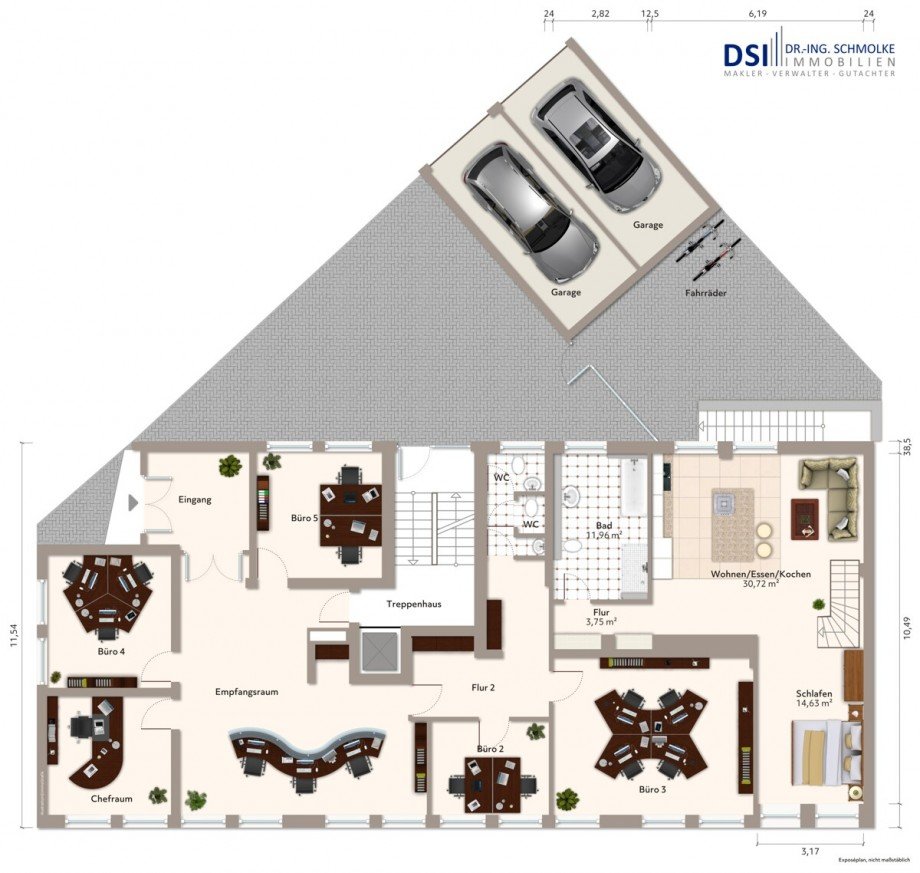 Grundriss B�rofl�che K�ln