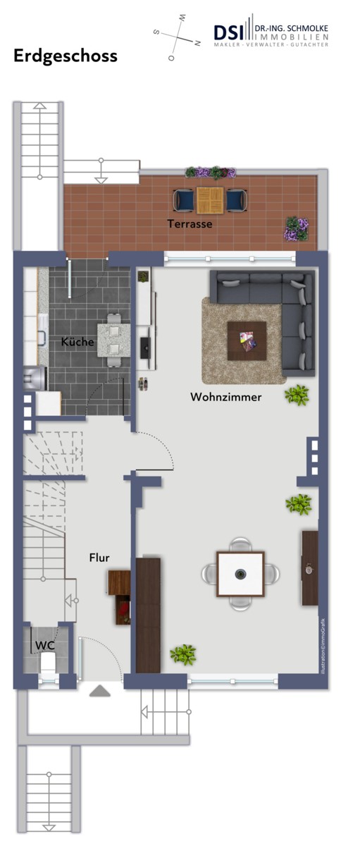Erdgeschoss Einfamilienhaus K�ln