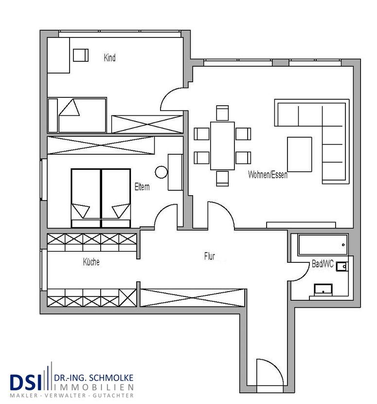 Grundriss Etagenwohnung K�ln
