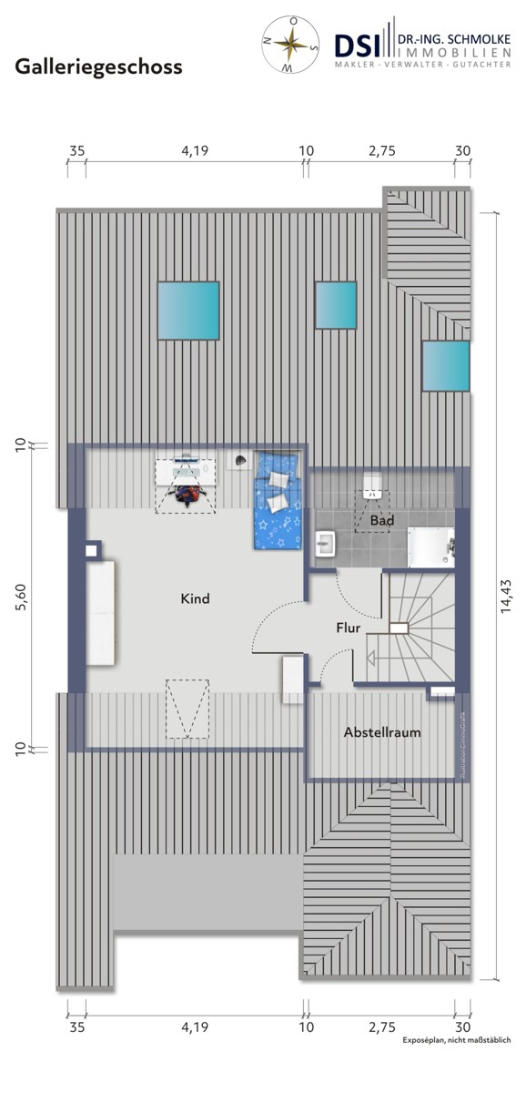 Galleriegeschoss Maisonettewohnung Hilden