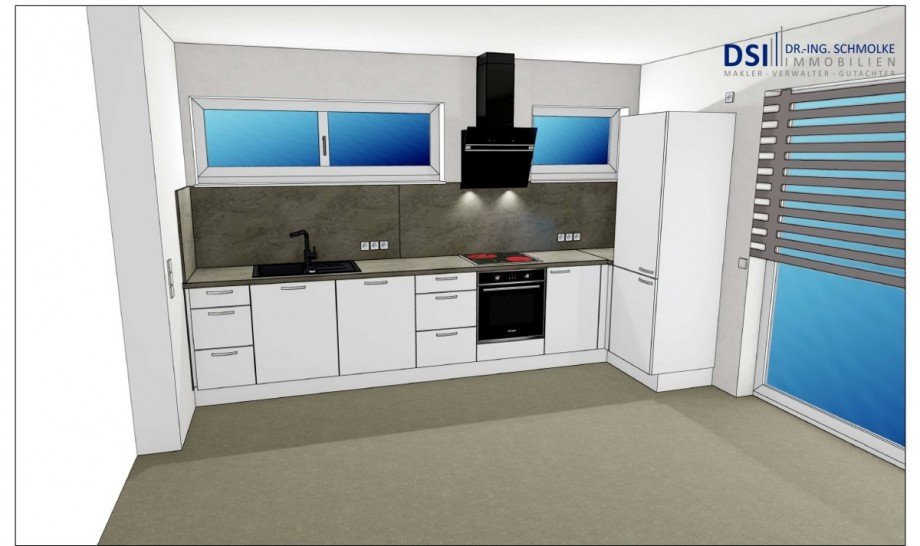 Ansicht Einbauk�che Maisonettewohnung K�ln / Wahn