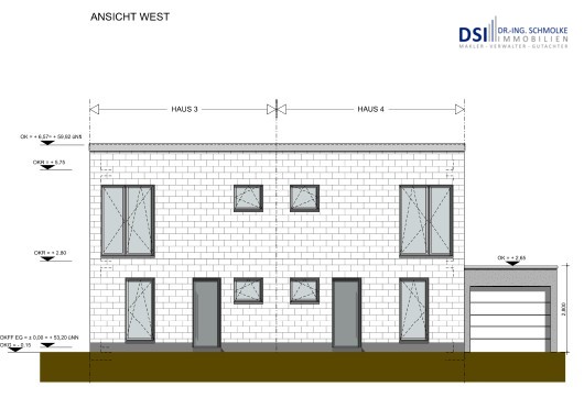 Ansicht West Doppelhaush�lfte K�ln / Wahn