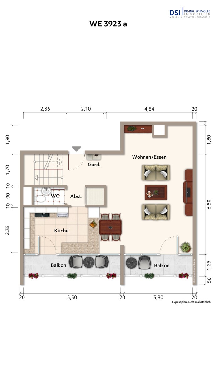 Grundriss 39. Etage Etagenwohnung K�ln