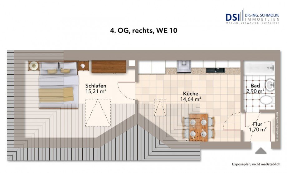 immoGrafik-Exposeplan-29836004901-DINA3 Dachgeschosswohnung K�ln / Ehrenfeld