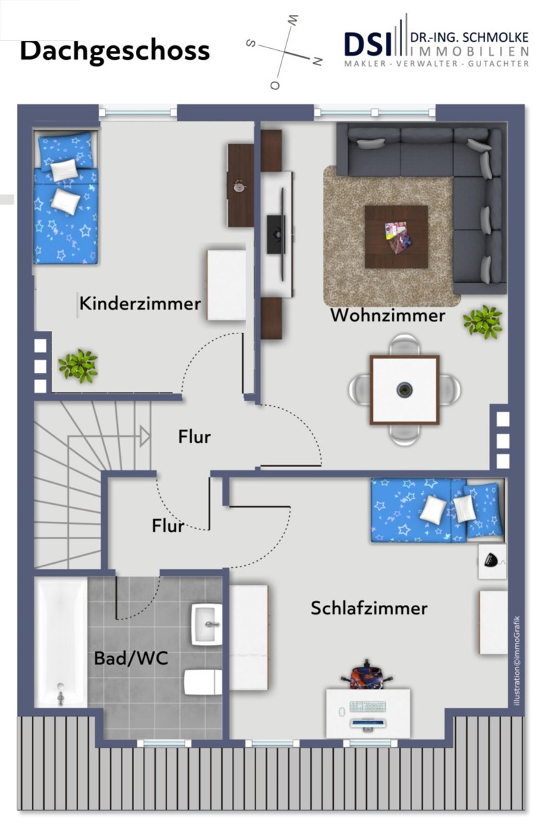 Dachgeschoss Einfamilienhaus K�ln
