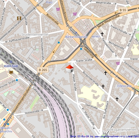 Lageplan Maisonettewohnung K�ln / Neustadt-S�d