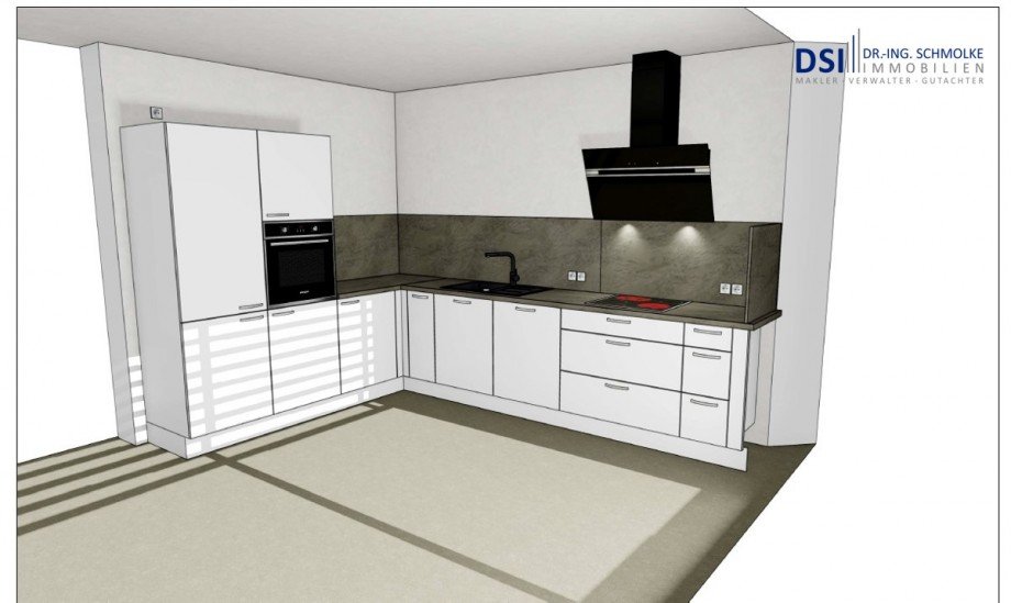 Ansicht Einbauk�che Maisonettewohnung K�ln / Wahn