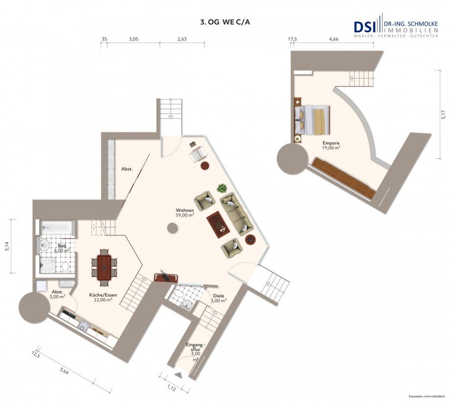 Grundriss Loft-Studio-Atelier K�ln