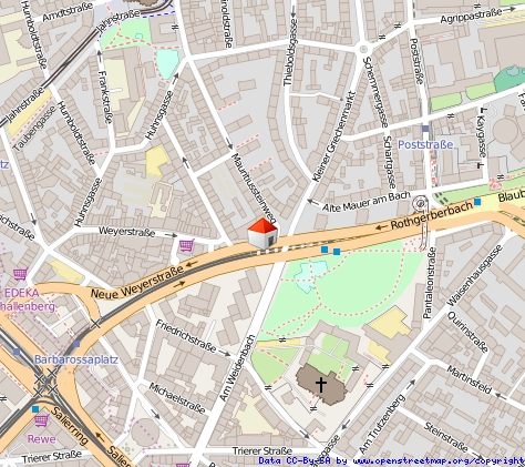 Lageplan B�rofl�che K�ln / Altstadt-S�d