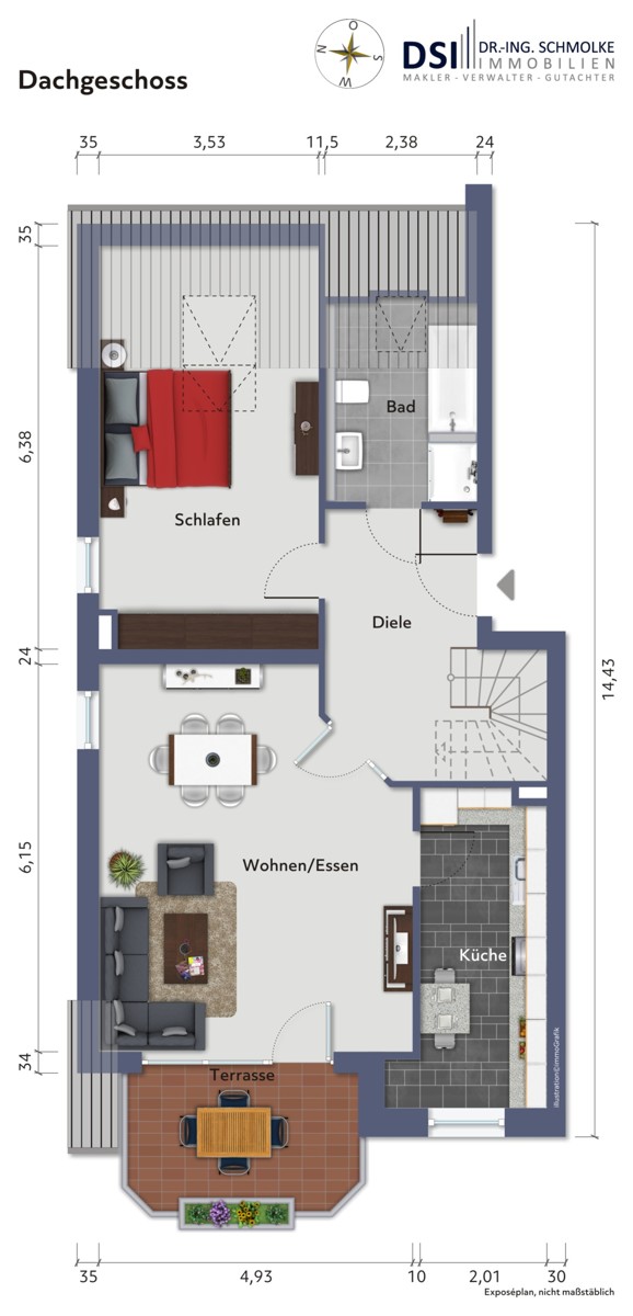Dachgeschoss Maisonettewohnung Hilden